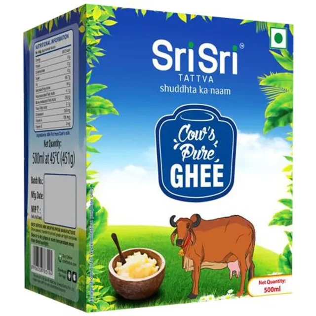 Sri Sri Tattva Cow's Pure Ghee - Source Of Calcium, Boosts Overall Health, 500 ml-2.webp